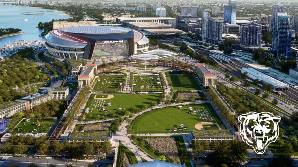 Plans for the Chicago Bears' stadium project